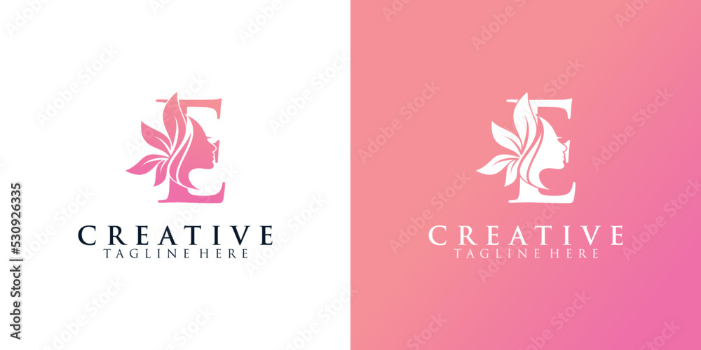 Letter E logo combination beauty logo icon Premium Vector Stock Vector ...