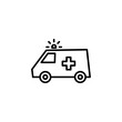 © Lunaraa - Ambulance icon vector for web and mobile app. ambulance truck sign and symbol. ambulance car