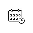 © Lunaraa - Calendar icon vector for web and mobile app. Calender sign and symbol. Schedule icon symbol