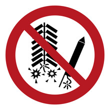 ISO 7010 Registered Safety Signs - Prohibition - Do Not Set Off Fireworks