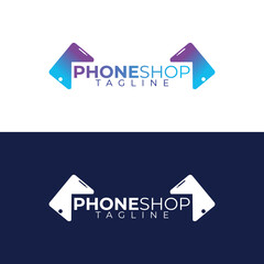 Wall Mural - Phone store logo icon concept vector isolated