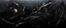 Luxury Abstract Fluid Art ,  Mixture Of Black, Gray And Gold Abstract Of Marble Background