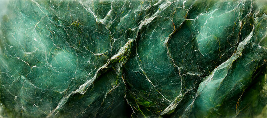 Poster - abstract green marble surface texture  background
