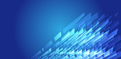 Poster - Business technology background composed of squares and polygon fragments