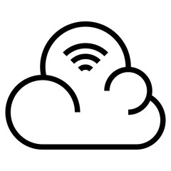 Poster - cloud wifi icon