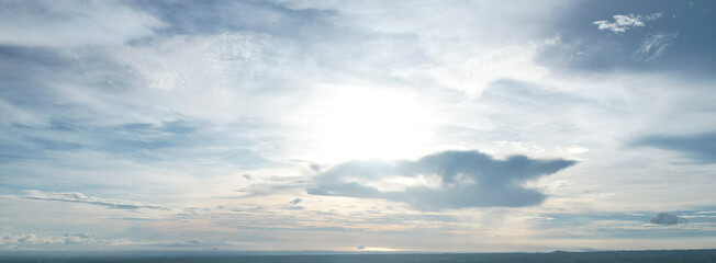 Wall Mural - blue sky background aerial drone view