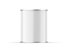 Glossy Paint Can Mockup Template For Branding And Mock Up, 3d Render Illustration