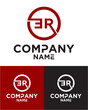 Initial letter e r logo vector design template