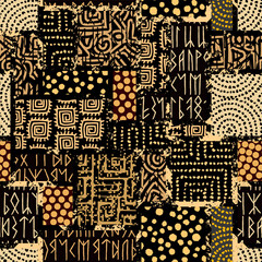 Poster - Vector ethnic tribal pattern. Seamless art image.