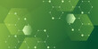 Technology green hexagon shape futuristic background
