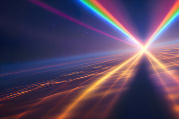 Wall Mural - abstract colorful background with space, light rays, colorful light explosion, digital illustration,