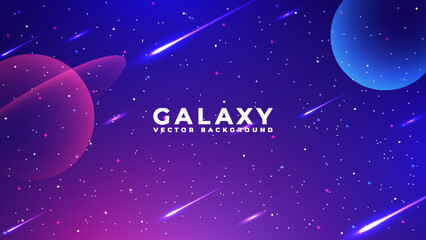 cosmos background with realistic star dust, nebulae, planets and shining stars. colorful galaxy back