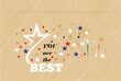 You're The Best Appreciation Vector Typography for Greeting Cards, Poster, Flyers, Promotion, encouragement and motivation. eps 10.
