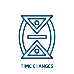 Poster - time changes icon from zodiac collection. Thin linear time changes, change, time outline icon isolated on white background. Line vector time changes sign, symbol for web and mobile