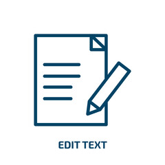 Poster - edit text icon from web hosting collection. Thin linear edit text, text, template outline icon isolated on white background. Line vector edit text sign, symbol for web and mobile