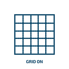 Poster - grid on icon from web collection. Thin linear grid on, app, grid outline icon isolated on white background. Line vector grid on sign, symbol for web and mobile