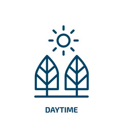 Poster - daytime icon from weather collection. Thin linear daytime, day, time outline icon isolated on white background. Line vector daytime sign, symbol for web and mobile
