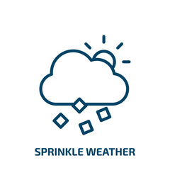 Poster - sprinkle weather icon from weather collection. Thin linear sprinkle weather, weather, sprinkle outline icon isolated on white background. Line vector sprinkle weather sign, symbol for web and mobile