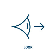 Poster - look icon from user interface collection. Thin linear look, business, search outline icon isolated on white background. Line vector look sign, symbol for web and mobile