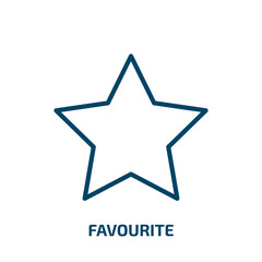 Poster - favourite icon from user interface collection. Thin linear favourite, internet, button outline icon isolated on white background. Line vector favourite sign, symbol for web and mobile
