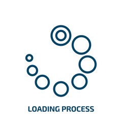 Poster - loading process icon from user interface collection. Thin linear loading process, simple, process outline icon isolated on white background. Line vector loading process sign, symbol for web and mobile