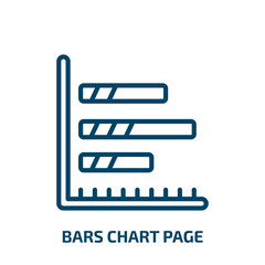 Poster - bars chart page icon from user interface collection. thin linear bars chart page, infographic, page 