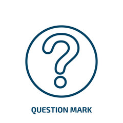 Poster - question mark icon from user interface collection. Thin linear question mark, question, help outline icon isolated on white background. Line vector question mark sign, symbol for web and mobile