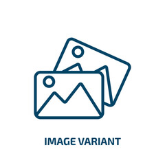 Aufkleber - image variant icon from user interface collection. Thin linear image variant, business, design element outline icon isolated on white background. Line vector image variant sign, symbol for web and