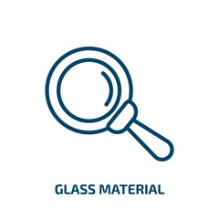 Poster - glass material icon from user interface collection. Thin linear glass material, glass, bottle outline icon isolated on white background. Line vector glass material sign, symbol for web and mobile