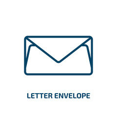 Poster - letter envelope icon from user interface collection. Thin linear letter envelope, mail, email outline icon isolated on white background. Line vector letter envelope sign, symbol for web and mobile