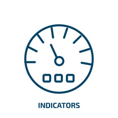Poster - indicators icon from user interface collection. thin linear indicators, indicator, meter outline ico