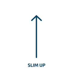 Poster - slim up icon from user interface collection. Thin linear slim up, slim, body outline icon isolated on white background. Line vector slim up sign, symbol for web and mobile