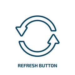 Poster - refresh button icon from user interface collection. Thin linear refresh button, interface, button outline icon isolated on white background. Line vector refresh button sign, symbol for web and mobile