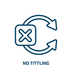 Poster - no tittling icon from user interface collection. thin linear no tittling, label, danger outline icon