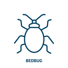 Poster - bedbug icon from animals collection. Thin linear bedbug, insect, bug outline icon isolated on white background. Line vector bedbug sign, symbol for web and mobile