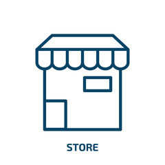 Poster - store icon from strategy collection. Thin linear store, shop, retail outline icon isolated on white background. Line vector store sign, symbol for web and mobile
