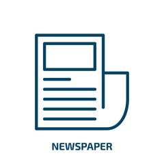 Poster - newspaper icon from strategy collection. thin linear newspaper, news, communication outline icon iso