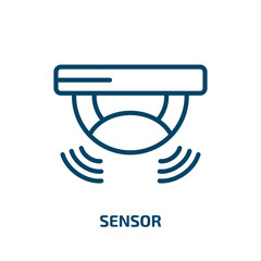 Poster - sensor icon from smart home collection. Thin linear sensor, technology, business outline icon isolated on white background. Line vector sensor sign, symbol for web and mobile
