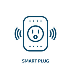 Poster - smart plug icon from smart home collection. thin linear smart plug, technology, plug outline icon is