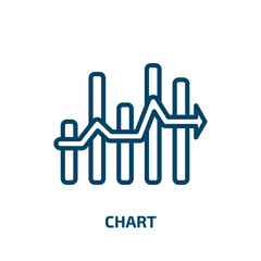 Poster - chart icon from smart home collection. Thin linear chart, data, business outline icon isolated on white background. Line vector chart sign, symbol for web and mobile