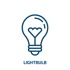 Poster - lightbulb icon from smart home collection. Thin linear lightbulb, energy, bulb outline icon isolated on white background. Line vector lightbulb sign, symbol for web and mobile