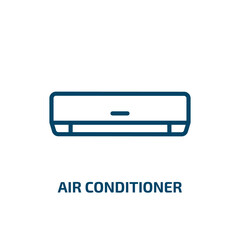 Poster - air conditioner icon from hotel and restaurant collection. Thin linear air conditioner, condition, cooling outline icon isolated on white background. Line vector air conditioner sign, symbol for web