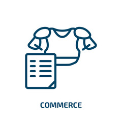 Poster - commerce icon from hockey collection. Thin linear commerce, shop, shopping outline icon isolated on white background. Line vector commerce sign, symbol for web and mobile