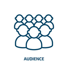 Poster - audience icon from hockey collection. Thin linear audience, business, target outline icon isolated on white background. Line vector audience sign, symbol for web and mobile