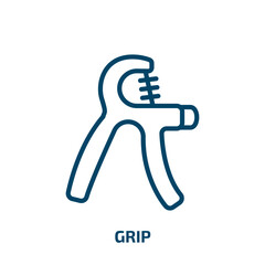 Poster - grip icon from gym and fitness collection. Thin linear grip, hold, hand outline icon isolated on white background. Line vector grip sign, symbol for web and mobile