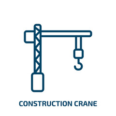Poster - construction crane icon from general collection. thin linear construction crane, construction, crane