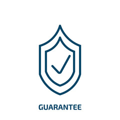 Poster - guarantee icon from fast food collection. Thin linear guarantee, quality, business outline icon isolated on white background. Line vector guarantee sign, symbol for web and mobile
