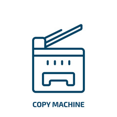 Poster - copy machine icon from electronic devices collection. Thin linear copy machine, machine, equipment outline icon isolated on white background. Line vector copy machine sign, symbol for web and mobile