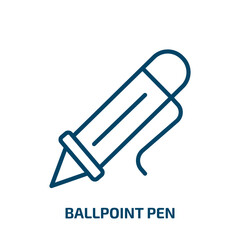 Poster - ballpoint pen icon from education collection. Thin linear ballpoint pen, pen, ballpoint outline icon isolated on white background. Line vector ballpoint pen sign, symbol for web and mobile