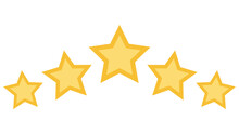 Five 5 Star Service Quality Rating, Stars Customer Product Rating